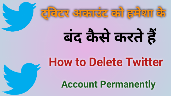 How to Delete Twitter Account Hindi