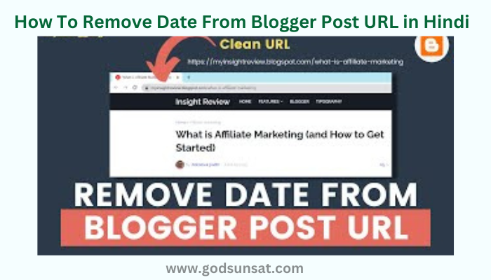 How To Remove Date From Blogger Post URL in Hindi
